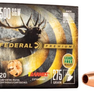 Federal P500XB1 Premium  500S&W Mag 275gr Barnes Expander BRX 20 Per Box/10 Case