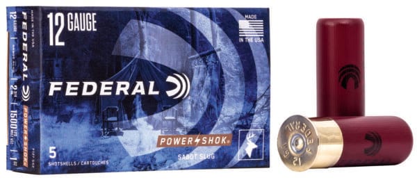 Federal F127SS2 Power-Shok Shotshell 12Gauge 2.75" 1oz SabotSlug Shot 5 Per Box/50 Case
