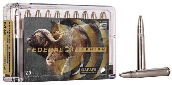 Federal P375T1 Premium Safari Cape-Shok 375H&HMag 300gr Trophy Bonded Bear Claw 20 Per Box/10 Case
