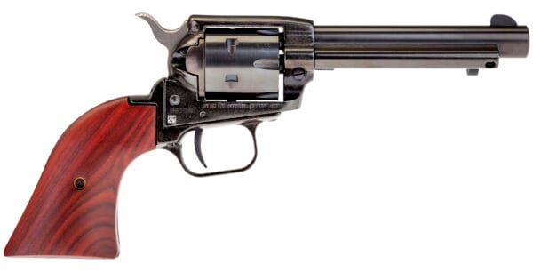 Heritage Mfg RR22999MB4 Rough Rider  22 LR 22 WMR 9 Shot, 4.75" Black Steel Barrel, Black Zinc Alloy Frame, Black Cylinder, Cocobolo Grip, Hammer/Thumb Safety, Exposed Hammer
