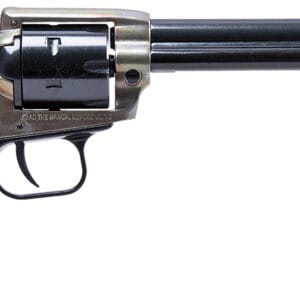Heritage Mfg RR22MCH6 Rough Rider  22 LR/22 WMR 6 Shot, 6.50" Black Steel Barrel & Cylinder, Simulated Case Hardened Zinc Alloy Frame, Camo Laminate Grip, Hammer/Thumb Safety, Exposed Hammer