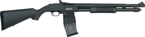 MOSSBERG 590M MAG-FED 12GA - 18.5" 10RD GHOST RING BLD/SYN