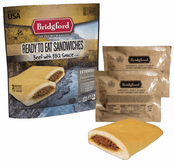Bridgford Beef with BBQ Sauce Ready-to-Eat Sandwiches (2-Pack)