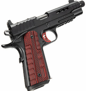 KIMBER RAPIDE HEAT 45ACP 5" TB BLK, BLK/RD G10 GRIP, SUPP SIGHTS,