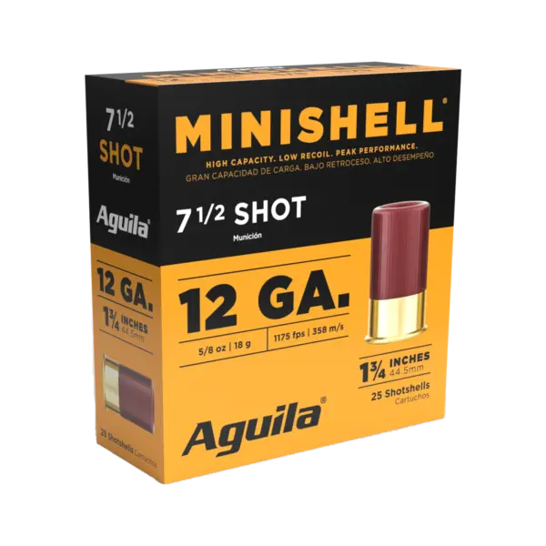 AGUILA 12GA MINI SHELL 1 3/4" 5/8 OZ 7.5 25RD BX 10 BOXES PER CS