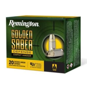 REMINGTON 9MM LUGER 124GR BJHP GOLDEN SABER DEFENSE 20 RD/BX 25 BX/CS