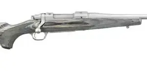 RUGER HAWKEYE LAMINATED COMP 243WIN 16.5" MT STS, BLK LAM STOCK, 4RD