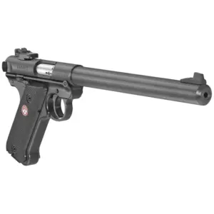Alternative view of RUGER MRK IV TRGT 22LR 10" BLUED CHCKRD BLK GRP ADJ SIGHT 10RD