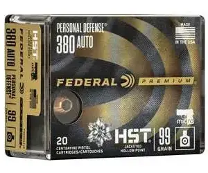 FEDERAL 380 AUTO 99GR HYDRA-SHOK DEEP HP 20 RD/BX 10 BX/CS