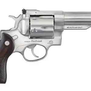 RUGER REDHWK 45ACP REV 4.2" STS LSRD WOOD GRP FO ADJ SGHT