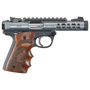 RUGER MRK IV 22/45LTE 22LR 4.4" DMND GRY ANODZ TRGT WD GRP 10RD MASS COMP.