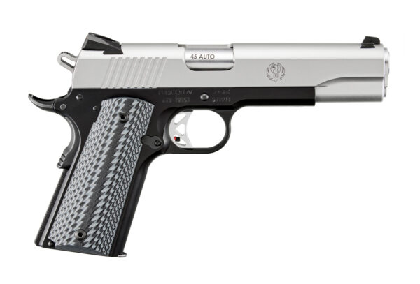 RUGER SR1911 LIGHTWEIGHT 45ACP 5" STS/BLK ANDZD ALUMINUM, G10 GRIP, 1-8RD/1-7RD MAG
