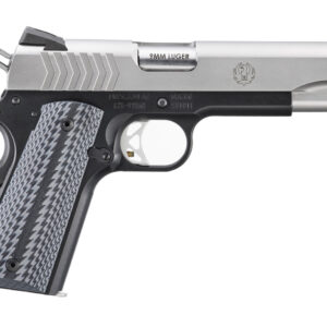 RUGER SR1911 LIGHTWEIGHT 9MM 5" BLK/STS  G10 2-9RD MAGS