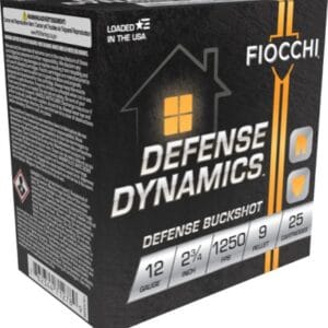 FIOCCHI HOME DEFENSE 12G 2-3/4" 9 PELLET BUCKSHOT 25RDBX 250RD CASE