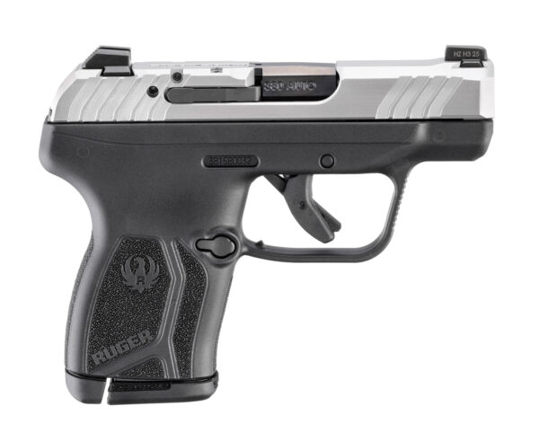RUGER LCP MAX 380ACP 2.8" BBL, STAINLESS/BLACK LOADED CHAMBER INDICATOR 1-10RD MAG