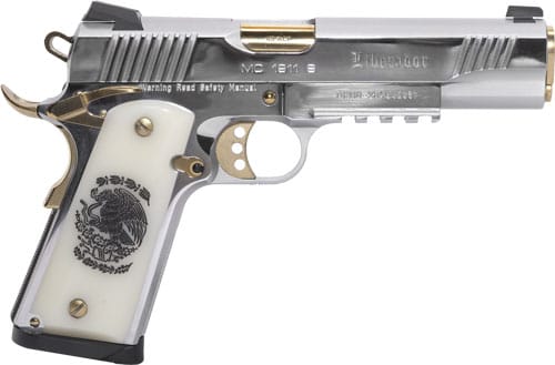 GIRSAN MC1911S LIBERADORE II - 45ACP CHROME/GOLD ENGRAVED 8RD - Image 3