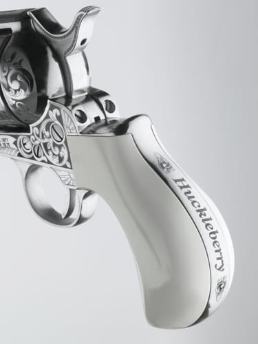 CIMARRON HUCKLEBERRY 45LC - 3.5" NICKEL ENGRAVED B-HEAD - Image 2