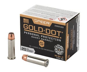 SPR GOLD DOT 38S+P 135G HP SB 20/200