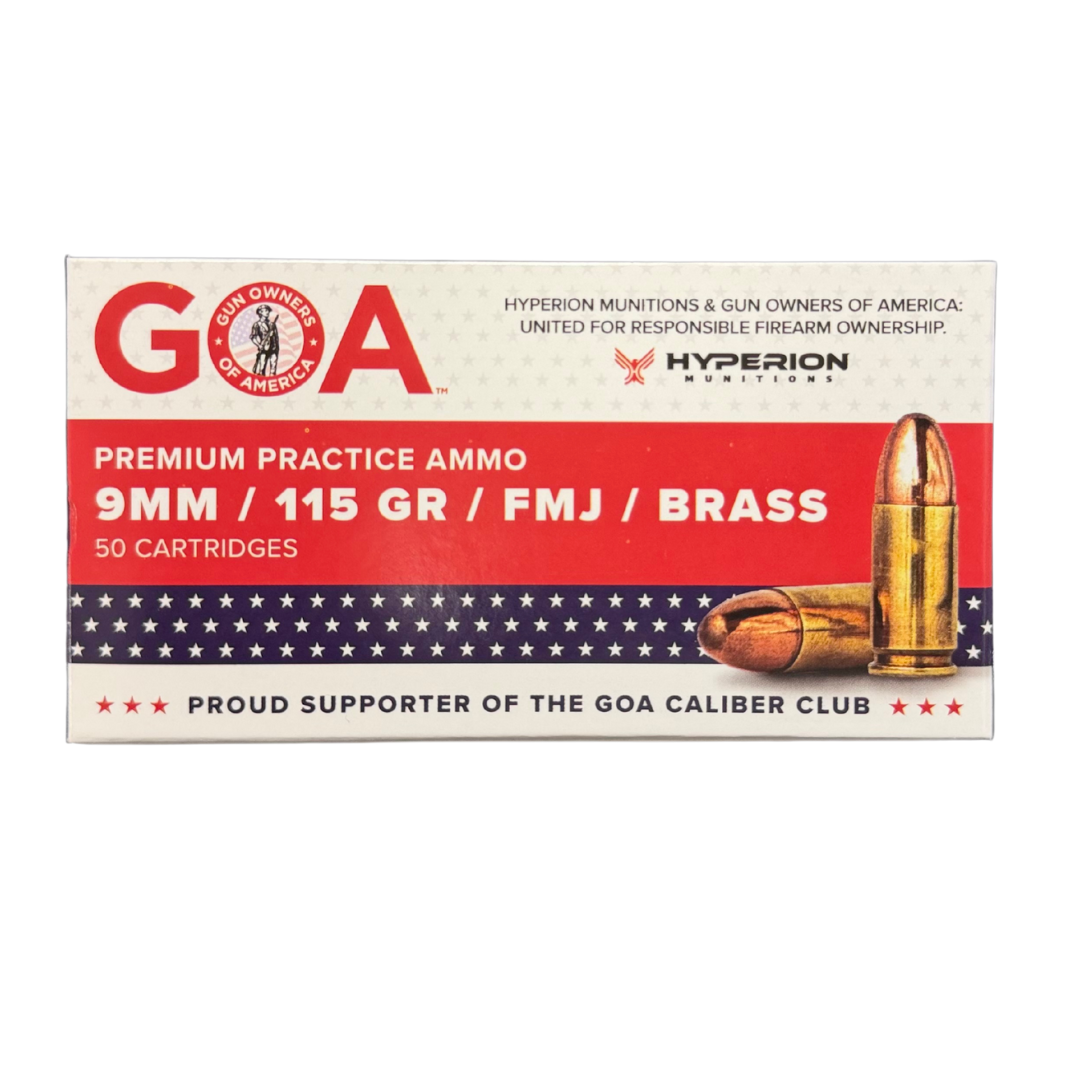 GOA - Hyperion Munitions 9MM 115gr 50ct Box