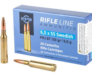 PPU 6.5X55 SWEDISH FMJ 139GR 20/200