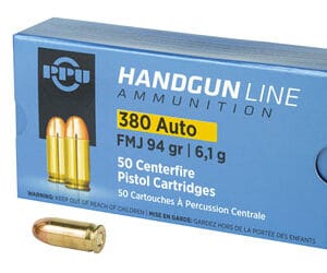PPU 380ACP FMJ 94GR 50/1000