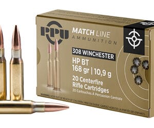 PPU .308 WIN MATCH 168GR HPBT 20/200