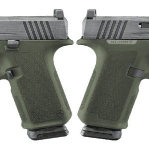 RUGER RXM 9MM PISTOL 4" CRUSHED SILVER BATTLE WORN/GREEN O.R. 2-15RD MAGS - ORION EXCLUSIVE