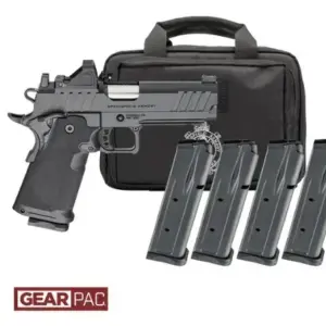 SPRINGFIELD ARMORY 1911 DS PRODIGY AOS 4.25" U NOTCH FIBER OPTIC, VIRIDIAN RFX11,BAG, 4 MAGS