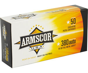 Alternative view of ARMSCOR 380ACP 95GR FMJ 50/1000