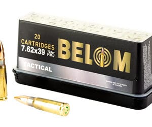 BELOM 7.62X39 BRASS 123GR FMJ 20/480