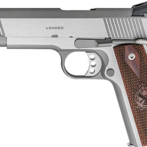 Alternative view of SPRINGFIELD 1911 LOADED 45ACP - 5" 7RD SS/WOOD GRIPS CA COMP
