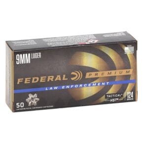 FEDERAL PREM 9MM 124GR HST JHP 50RD BX 1000RD CASE