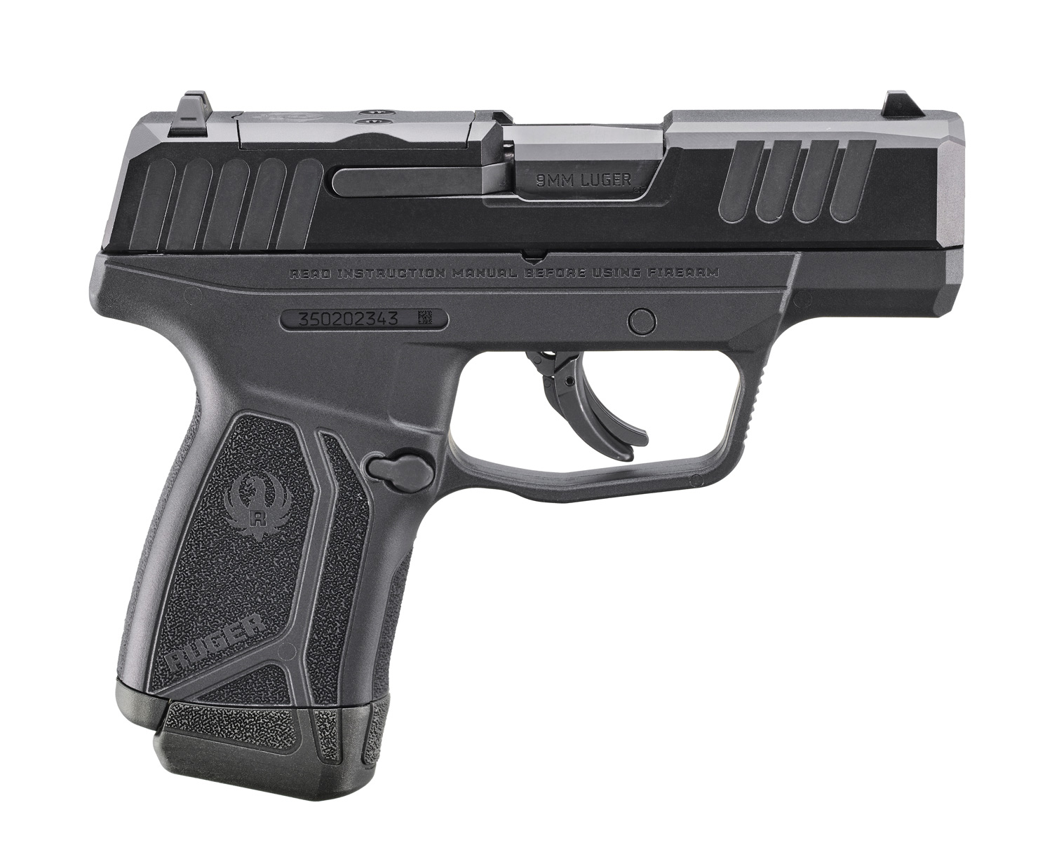 RUGER MAX-9 9MM PISTOL BLACK 3.2" OPTIC READY 1-12RD MAGS