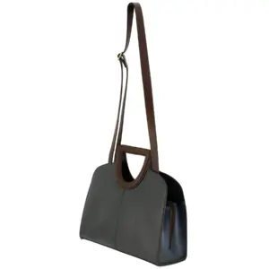 Smith & Wesson Structured Tote w/ CCW Compartment- Blue and Brown Leather - Image 7