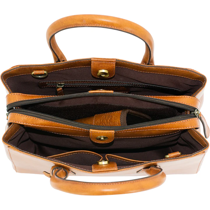 Cameleon Natalie Handbag w/ CCW Compartment-Brown Leather - Image 6
