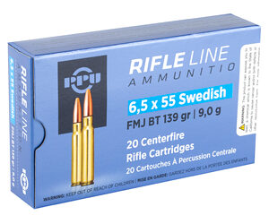 Alternative view of PPU 6.5X55 SWEDISH FMJ 139GR 20/200