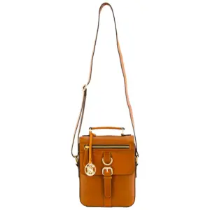 Smith & Wesson Vault Crossbody w/ Concealed Carry Compartment- Brown Leather