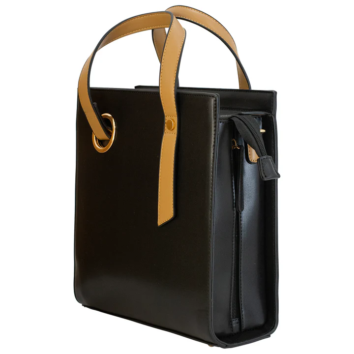 Cameleon "Sage" Purse w/ CCW Compartment- Black/Tan - Image 3