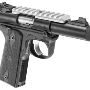 Ruger 40190 Mark IV 22/45 22 LR 10+1 4.40" Steel Threaded Bull Barrel, Blued Picatinny Rail Receiver, Blued Polymer Frame, Black Checkered Polymer Grip - Image 3