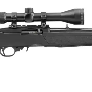 RUGER 10/22 SCOPED VIRIDIAN EON 3-9X40 22LR RIFLE 18.5" BLACK POLYMER, MLOK SLOTS 1-10RD MAG