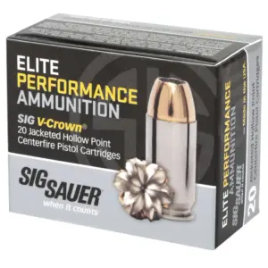 Alternative view of SIG SAUER V-CROWN 9MM 115GR JHP 20RD BX 200RD CASE