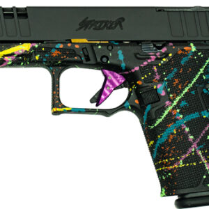 Alternative view of GLFA 19 STRIKER 9MM 4" 15 SHOT - BLK SLIDE SPLATTER BLACK FRAME