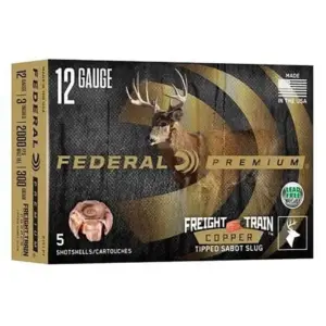 Alternative view of FEDERAL 12GA 2-3/4"  300GR FREIGHT TRAIN COPPER SABOT SLUG 5 RD/BX 10 BX/CS