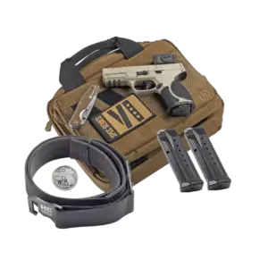 SMITH & WESSON M&P 9 M2.0 METAL COMPACT SPEC SERIES VI PISTOL 4" CHAMPAGNE ACRO P-2, 3-15RD