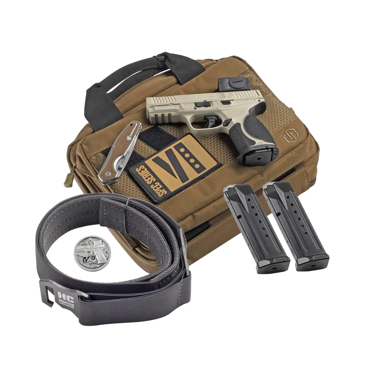 SMITH & WESSON M&P 9 M2.0 METAL COMPACT SPEC SERIES VI PISTOL 4" CHAMPAGNE ACRO P-2, 3-15RD