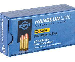 Alternative view of PPU 25ACP FMJ 50GR 50/1000