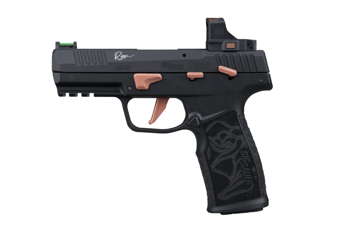 SIG SAUER P322 ROSE ROMEO RS 22LR PSTL BLK T.B., SAVIOR BAR, 3-10RD MAG - Image 2