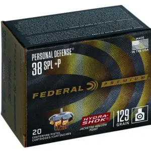 FEDERAL 38 SPECIAL +P 129GR HYDRA-SHOK JHP 20 RD/BX 25 BX/CS - Image 3