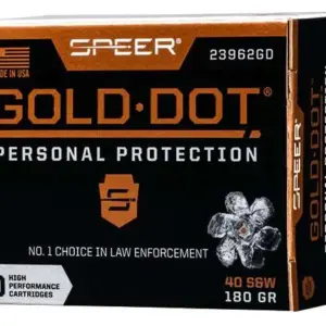 SPEER 40 S&W 180 GR GDHP AMMO 20 RD/BX 10 BX/CS - Image 4