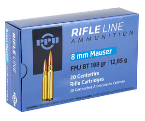 Alternative view of PPU 8MM MAUSER FMJ 198GR 20/200